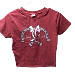 Vibe Kids Maroon 'Good Luck' Tee
